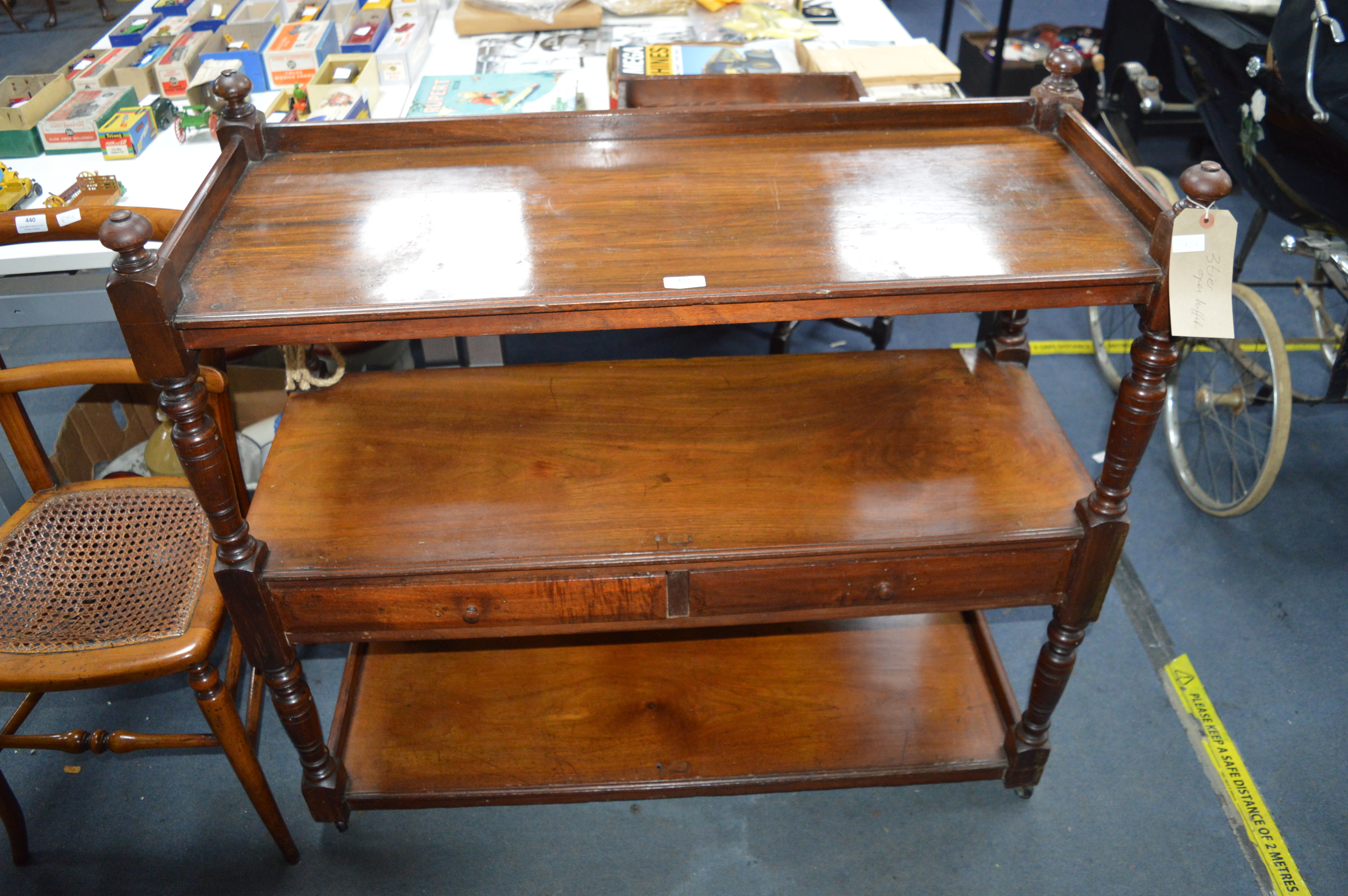 Victorian Mahogany Three Tier Open Buffet