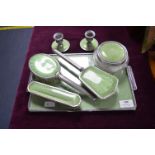 1930's Green Dressing Table Set