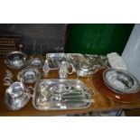 Electro Plate Cutlery, Serving Dishes, Trays, Tea & Coffee Pots, Lazy Susan, etc.