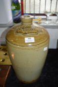 Salt Glazed 2 Gallon Beer Flagon - H. Masterman of Thirsk