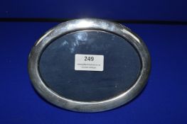 Modern Hallmarked Sterling Silver Oval Photo Frame