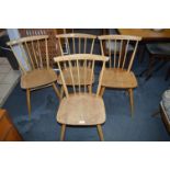 Four Ercol Dining Chairs (Well Used Condition)