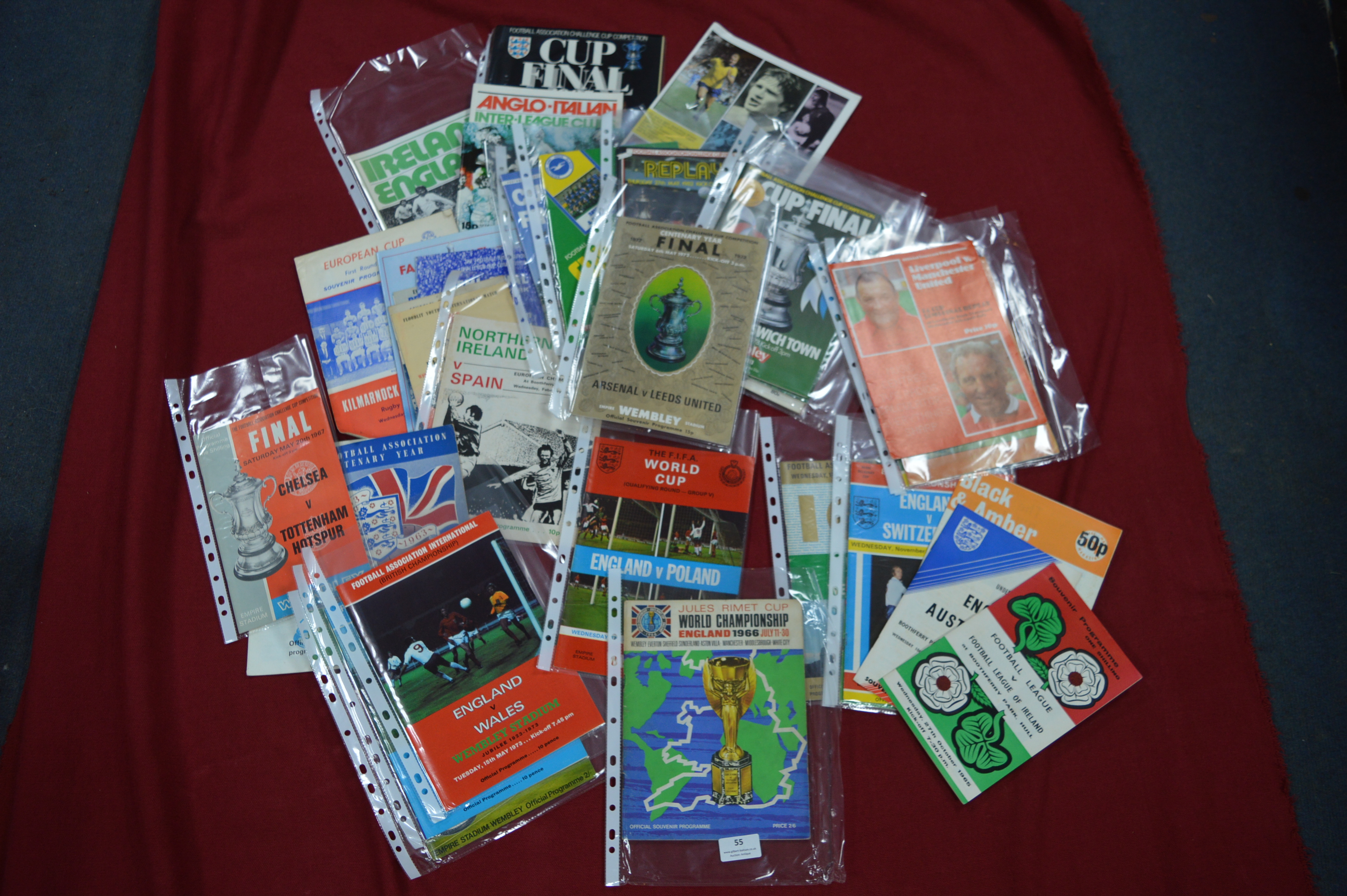 Wembley FA Cup Final Programmes plus England 1966 World Cup Championship Program