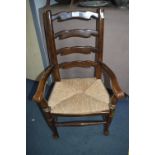 Child's Reed Seat Leather Back Chair