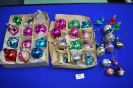 Three Boxes of Vintage Christmas Decorations
