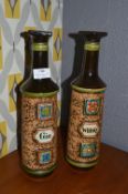 West German Gin and Whiskey Bottles