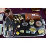 Collectible Items Including Fountain Pens, Lighters, Needle Tins, etc.