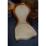 Balloon Backed Mahogany Framed Nursing Chair