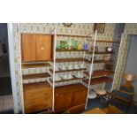 1960's Ladderax Shelving Unit in White