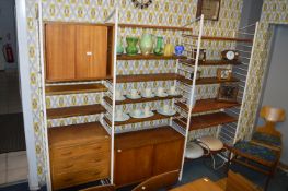 1960's Ladderax Shelving Unit in White