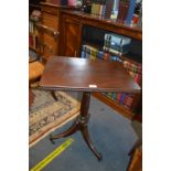 Mahogany Tilt Top Table on Tripod Base with Barely Twist Support