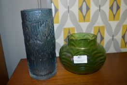Two Retro Glass Vases