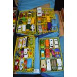 Two Matchbox Carry Cases Containing Matchbox Cars, Hovercraft, etc.