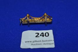 9ct Gold Charm of the Humber Bridge ~3g