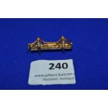 9ct Gold Charm of the Humber Bridge ~3g