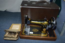 Singer Manual Sewing Machine with Case and Accessories