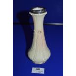 Lock & Co Worcester Porcelain Vase with Hallmarked Sterling Silver Collar