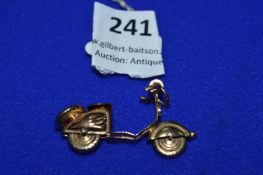 9ct Gold Charm of a Moped ~6g