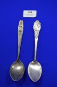 Two Continental Silver Spoons