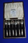 Hallmarked Sterling Silver Six Piece Teaspoon Set