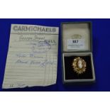 9ct Gold Cameo Brooch