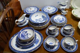 Booths Old Willow Pattern plus Doulton Part Dinner Set 45 Pieces