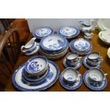 Booths Old Willow Pattern plus Doulton Part Dinner Set 45 Pieces