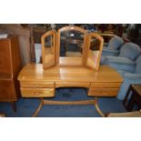 Retro Dressing Table with Triple Mirror by Homestead Furniture