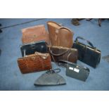 Eight Vintage Leather Handbags