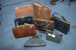 Eight Vintage Leather Handbags