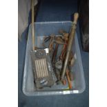 Old Tools, Garden Syringe and a Vintage Ekco Radio (AF)