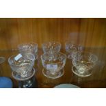 Set of Six Cut Crystal Dessert Dishes