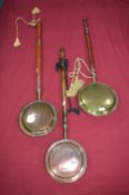 Three Copper Warming Pans