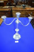 Large Hallmarked Sterling Silver Candelabra (AF)