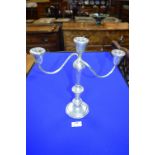 Large Hallmarked Sterling Silver Candelabra (AF)