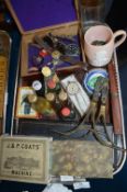 Collectibles Including Handkerchief Box, Whiskey Miniatures, Whistles, Watches, etc.