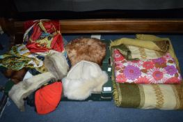 Vintage Hats, Furs, Wool Blanket, Textiles, etc.