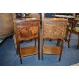 Pair of Edwardian Mahogany Bed Side Cabinets