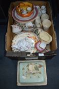 Assorted China, Cheese Dishes, Plates, Cups, etc.