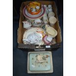 Assorted China, Cheese Dishes, Plates, Cups, etc.