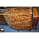 18th Century Figured Mahogany Bow Front Two over Two Chest