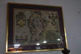 Framed Map of the Province of Connaugh 1610 by John Speed