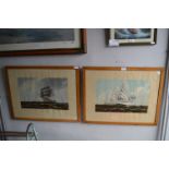 Two Framed Watercolours of Sailing Ships