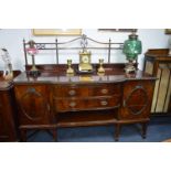 Georgian Breakfront Sideboard with Brass Gallery