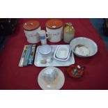 Kitchenalia; Cake Tins, Jelly Moulds, Enamelware, etc.