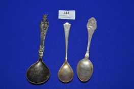 Three Continental Silver Spoons