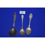 Three Continental Silver Spoons