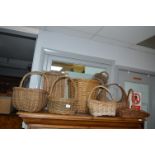 Eight Vintage Baskets