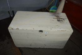 Victorian White Painted Pine Ships Trunk