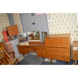 Retro Teak Three Piece Bedroom Suite by Uniflex International Furniture